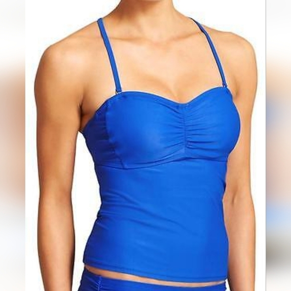 Athleta Other - Athleta Bandeau Swim Tankini Top, Blue SIZE 36 B/C